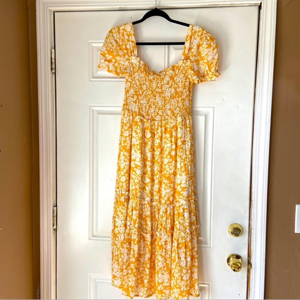 Pink Lily Bohemian flowy midi dress